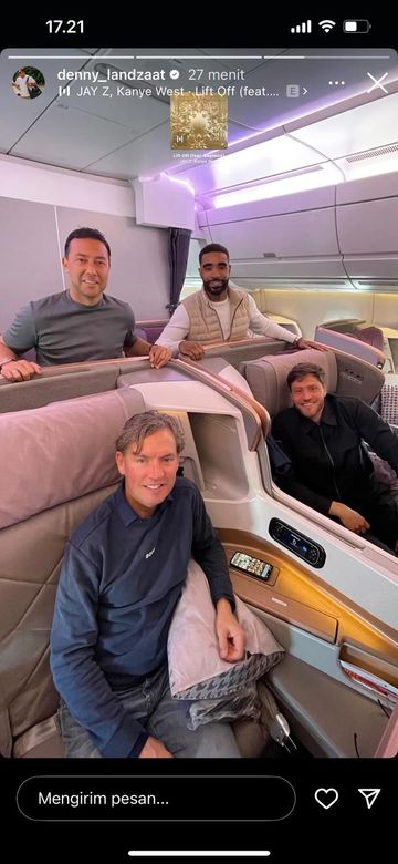 Potongan Instagram story Denny Landzaat, ada nama Quentin Jakoba dan Alex Pastoor