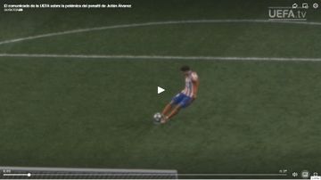 Video dari UEFA soal penalti Julian Alvarez ke gawang Real Madrid.