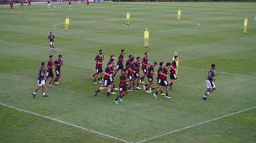 Skuad timnas Indonesia yang hadir di latihan perdana TC pada Senin (26/5/2025) di Bali United Training Center, Gianyar.
