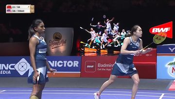 Pearly Tan/Thinaah Muralitharan pada final Indonesia Open 2025, Minggu (8/6/2025).