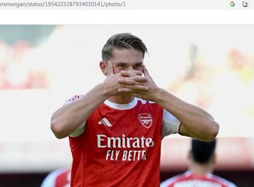 Selebrasi Gyokeres usai mencetak gol perdana untuk Arsenal menghadapi Athletic Bilbao, Sabtu (9/8/2025) malam WIB.