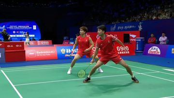 Ganda putra China, Liang Wei Keng/Wang Chang, menghadapi Fajar Alfian/Muhammad Shohibul Fikri pada babak kedua China Masters 2025, Kamis (18/9/2025).