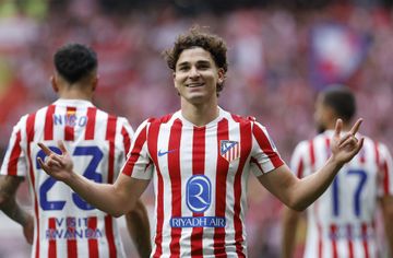 Julian Alvarez mengukir brace ke gawang Real Madrid dalam lanjutan Liga Spanyol, Sabtu (27/9/2025).
