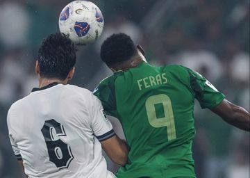 Suasana pertandingan antara Timnas Arab Saudi vs Irak pada laga terakhir Putaran Keempat Grup B Kualifikasi Piala Dunia 2026 Zona Asia di Stadion King Abdullah Sports City, Jeddah, pada Rabu (15/10/2025) dini hari.