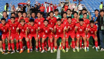 Timnas U-23 Vietnam usai mengalahkan Yordania di Piala Asia U-23 2026, Selasa (6/1/2026).