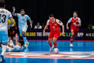Suasana laga Piala Asia Futsal 2026 antara Timnas Futsal Indonesia versus Timnas Futsal Irak di Indonesia Arena, Senayan, Jakarta, Sabtu (31/1/2026).