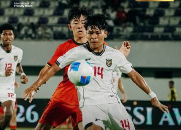 Timnas U-17 Indonesia kalah dari China dalam laga persahabatan di Sport Center Kelapa Dua Tangerang, Kab. Tangerang, Jawa Barat, kick-off pukul 21.00 WIB. 