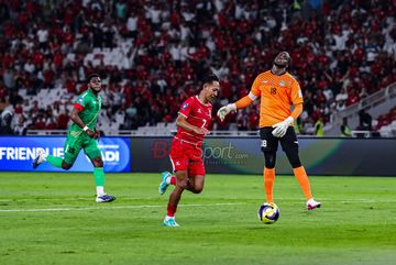 Beckham Putra Nugraha berhasil mengecoh lawan dan mencetak gol dalam laga FIFA Series 2026 antara Timnas Indonesia versus Timnas Saint Kitts and Nevis di Stadion Utama Gelora Bung Karno, Senayan, Jakarta, Jumat (27/3/2026) malam.