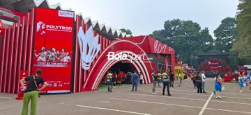 Tampak luar Istora Senayan Jakarta pada Indonesia Open 2026.