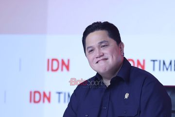 Ketua Umum PSSI, Erick Thohir, saat hadir dalam sesi Indonesia Summit di Kawasan Jakarta, Rabu (17/6/2026).
