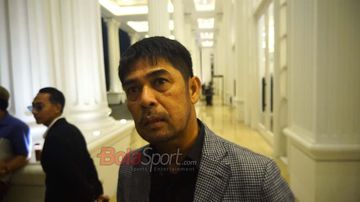 Pelatih Semen Padang FC, Nil Maizar,  saat hadir dalam sesi Indonesia Summit di Kawasan Jakarta, Rabu (17/6/2026).