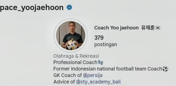 Yoo Jae-hoon memberi kode telah bergabung ke Persija dengan status pelatih kiper.