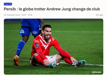Berita soal Andrew Jung yang berganti klub dikabarkan media Prancis, Footmercato.