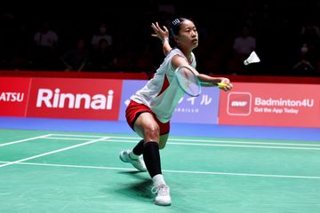 Aksi tunggal putri Indonesia, Putri Kusuma Wardani pada babak perempat final Japan Open 2026 di Tokyo, Jepang, Jumat (17/7/2026).