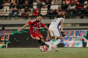 Jay Herdman saat menjalani debutnya bersama Bali United dalam laga melawan Persib Bandung, di Dewata Challenge Series 2026, Selasa (18/8/2026).