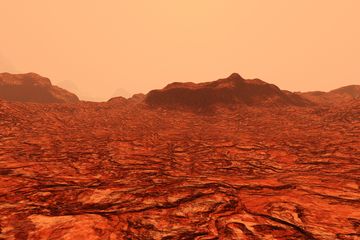 ilustrasi planet mars