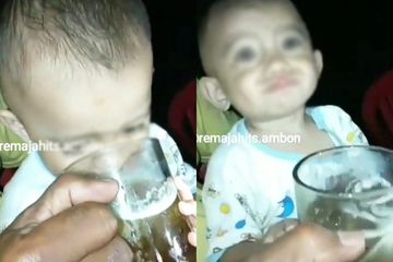 Ya Ampun! Video Bayi Dicekoki Bir Ini Bikin Warganet Geram!
