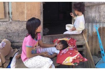 Ditinggal Minggat Sang Ibu, Gadis Berusia 13 Tahun Ini Jadi Tulang Punggung Agar Dua Adiknya Bisa Makan