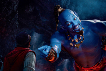 Will Smith, yang berperan sebagai Genie dalam film Aladdin. 