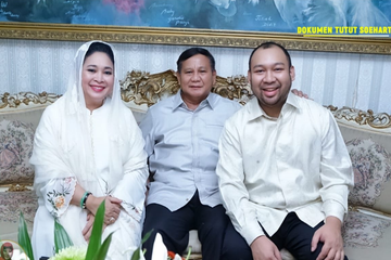 Potret kebersamaan Prabowo, Titiek Soeharto, dan Didit Hediprasetyo.