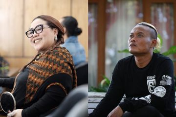 Kolase foto Nunung dan Sule