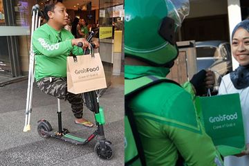 Kerja 10 Jam Sehari Jadi Pengantar Makanan Online, Driver Grab Berkaki Satu Ini Dapat Perlakuan Tak Terduga dari Customer!