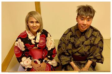 Evelyn dan Roy Kiyoshi berlibur bersama