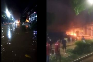 SPBU Shell Daan Mogot Jakarta Barat Terbakar karena Banjir hingga Lukai 2 Orang
