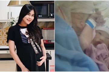 Syahnaz lahirkan bayi kembarnya