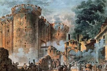 Penyerbuan Bastille oleh rakyat Prancis yang menuntut jatuhnya monarki. Peristiwa ini menjadi puncak revolusi Prancis, dan memiliki dampak hingga ke Hindia Belanda.