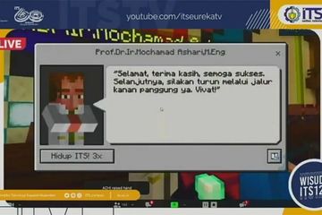ITS Gelar Wisuda Ke-121 Menggunakan Minecraft Education Edition
