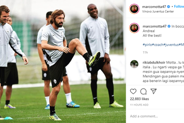 Bek Persija Marco Motta pernah jadi rekan setim Andrea Pirlo di Juventus.