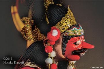 Ilustrasi Tari Topeng Mimi Rasinah