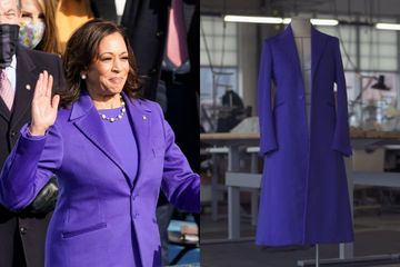 Makna Baju Serba Ungu dan Kalung Mutiara Kamala Harris Saat Dilantik sebagai Wakil Presiden Amerika Serikat