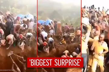 Cuplikan video heboh penjarahan gunung emas di Kongo.