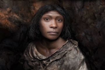 Rekonstruksi wajah Gadis dari Gran Dolina yang juga disebut H3.