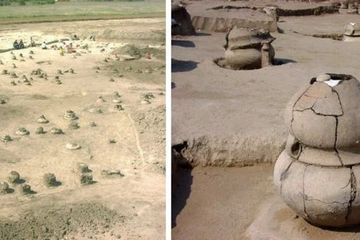 Pemakaman dengan guci di Szigetszentmiklos, Hongaria