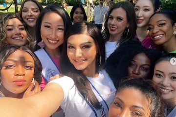 Potret akrab Jihane Almira Chedid bareng para finalis Miss Supranational 2021