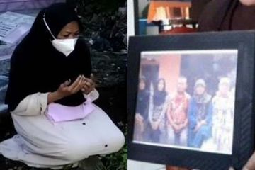 Mmin saat mengunjungi makan Tuti dan Amalia