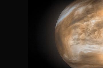 Gambar ini, menunjukkan sisi malam Venus bersinar dalam inframerah termal, ditangkap oleh pesawat ruang angkasa Akatsuki Jepang.