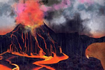Latusan lava di Siberian Traps.