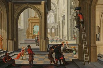 Kemarahan ikonoklastik di Amsterdam sekitar tahun 1566.