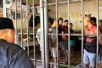 Foto tampang penghuni penjara di rumah Bupati Langkat tersebar. 