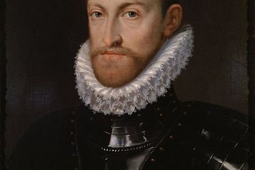 Sebuah lukisan Rudolf II sebagai seorang pemuda oleh Martino Rota (c. 1520-1583). 