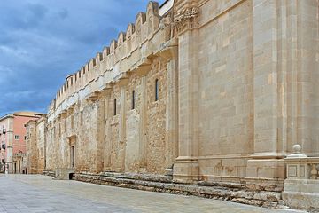 Katedral kuno di Sirakusa, Italia.