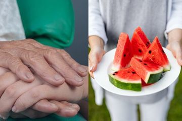 Cara mengatasi tangan keriput bermodal semangka
