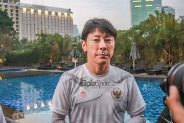 Pelatih timnas Indonesia, Shin Tae-yong, saat ditemui di Hotel Sultan, Jakarta, 26 Mei 2022.
