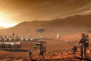 Ilustrasi kolonisasi planet.