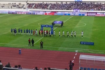 PSIS vs RANS Nusantara FC pada pembuka Liga 1 2022-2023 di Stadion Jatidiri, Semarang, Jawa Tengah, Sabtu (23/7/2022).