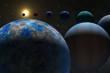 Ilustrasi variasi di antara lebih dari 5.000 exoplanet yang diketahui ditemukan sejak 1990-an.